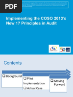 Implementing The COSO 2013's New 17 Principles in Audit