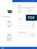 Angular Contact Ball Bearings, Double Row: Dimensions