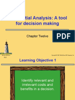 Differential Analysis: A Tool For Decision Making: Chapter Twelve