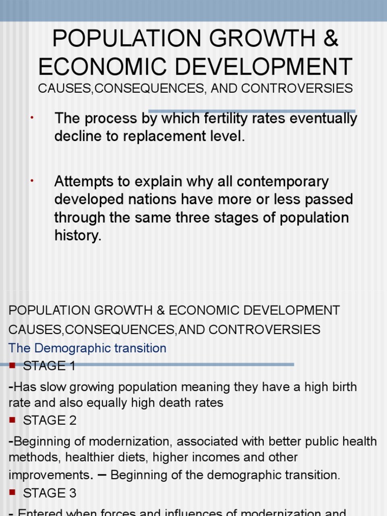 Population Growth and Economic Development | PDF | Economic Growth | Demand