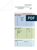 (B) Material Cost Analysis Material