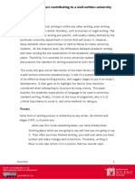 Describe The Factors Contributing To A Well-Written University Essay