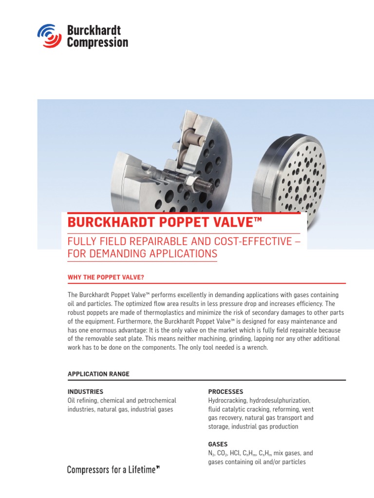 Burckhardt Poppet Valve™: Fully Field Repairable and Cost-Effective ...