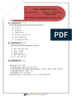 Série D'exercices N°5 Lycée Pilote - Math - Equations Et Inéquations de 1ere Dégrée - 1ère AS (2016-2017) MR Mabrouki Salah PDF