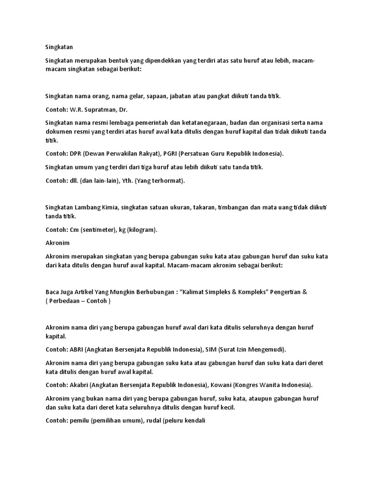 Singkatan Dan Akronim | PDF