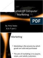 Application Of Computer Marketing