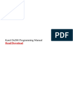 Karel ds200 Programming Manual PDF