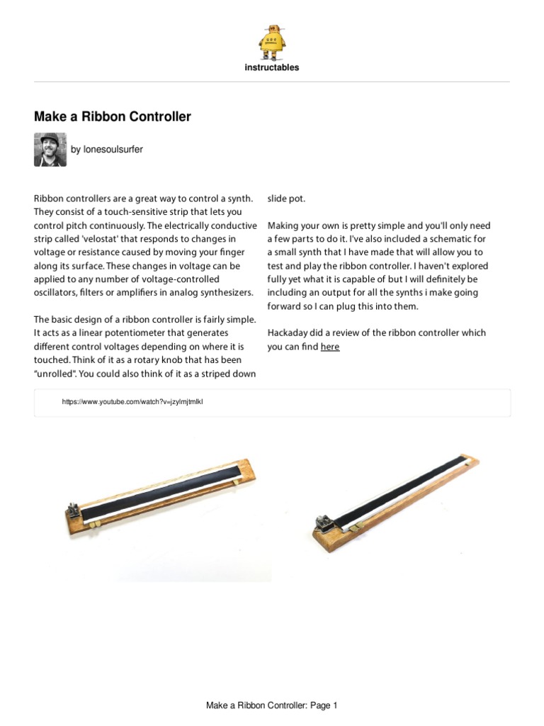 Make A Ribbon Controller | PDF | Electronics | Electrical Engineering
