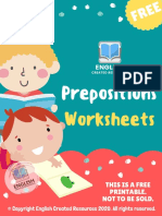 Prepositions Worksheets English Created Resources