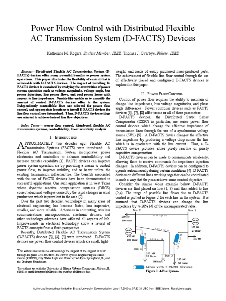 41.power Flow Control With Distributed Facts AC Transmission System (D