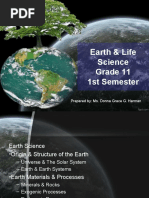 Earth & Life Science Grade 11 1st Semester: Prepared By: Ms. Donna Grace G. Herman