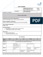 Science Unit Plan - Living Things