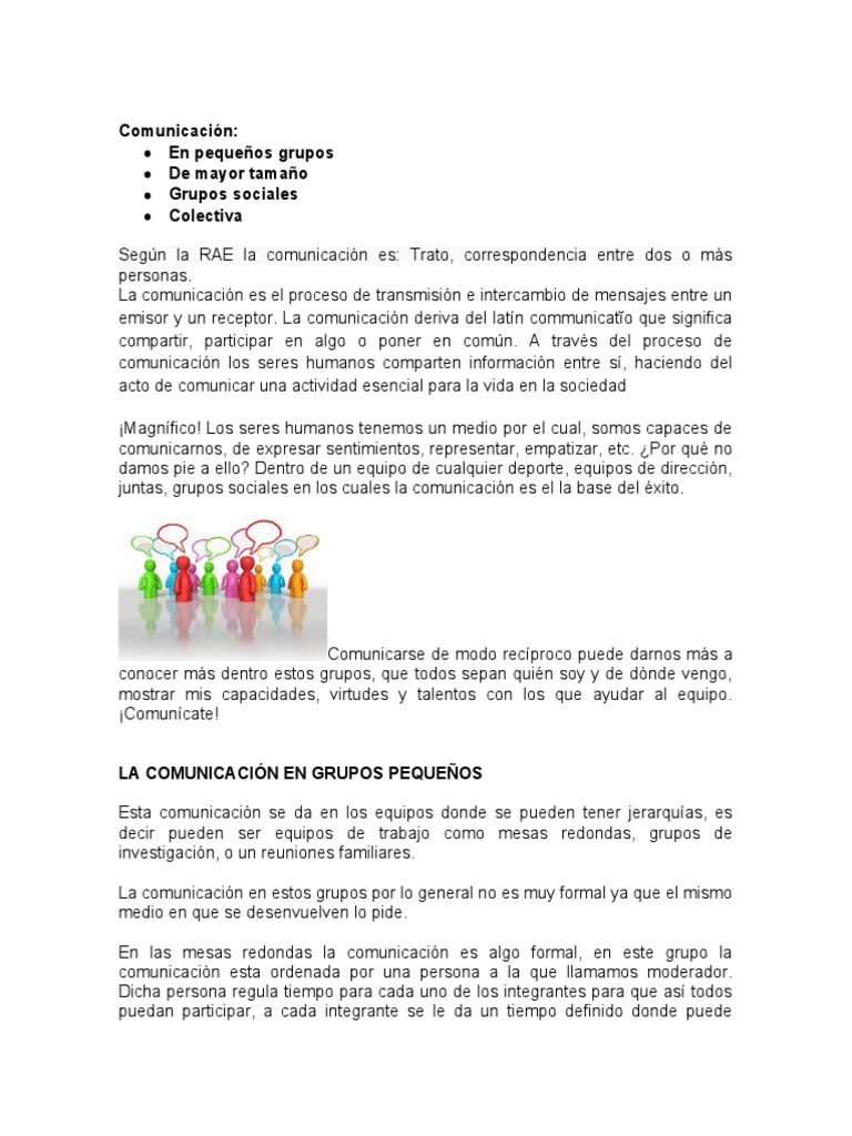 La Comunicación en Grupos | PDF | Comunicación | Liderazgo