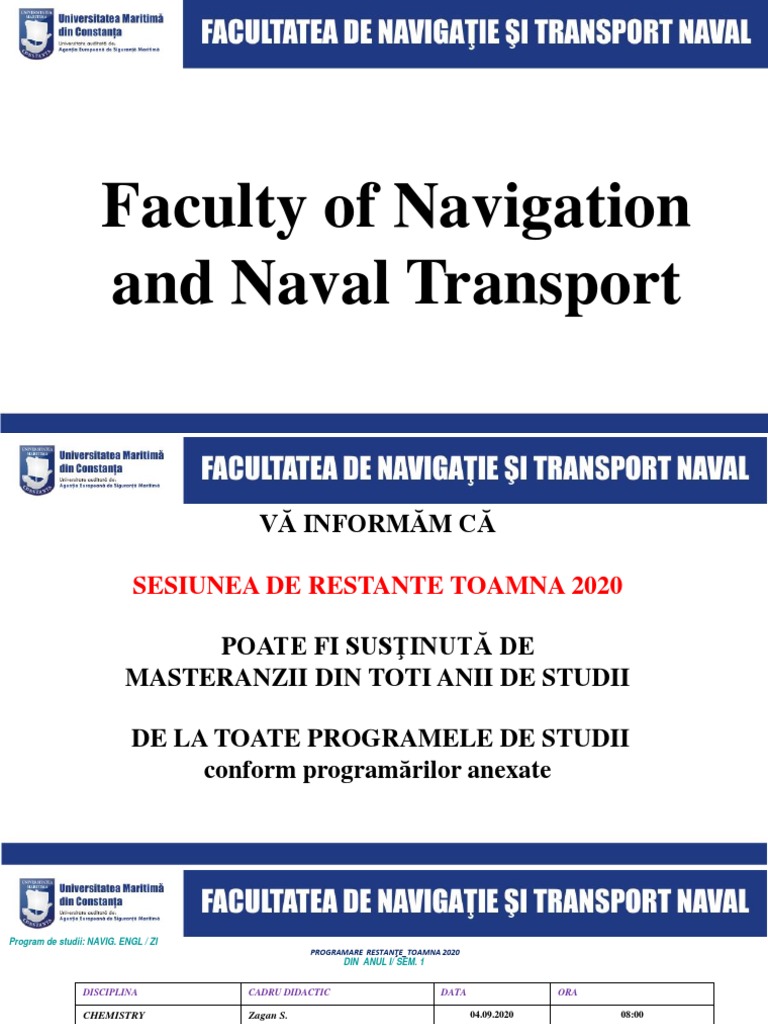 Autumn 2020 Exam Schedule for Navigation Master's | PDF | Business
