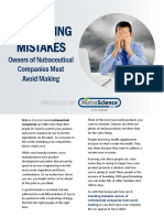 Five Branding Mistakes Owners of Nutraceutical Companies Must Avoid Making