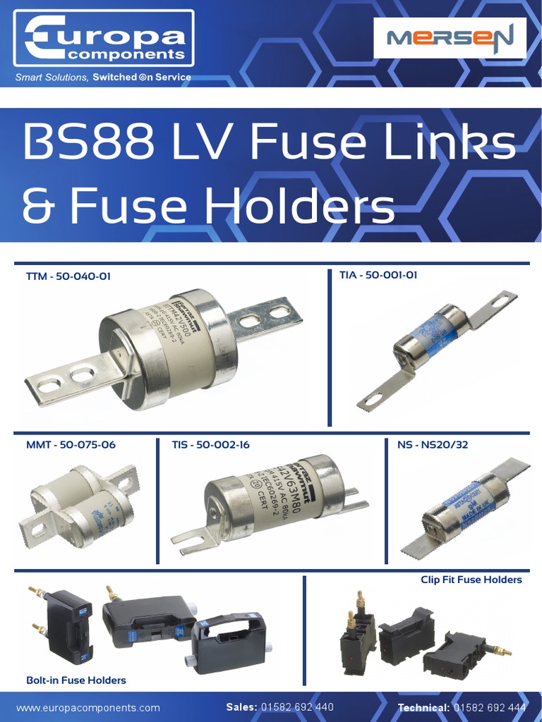 BS88 Fuse Short Form PDF Fuse (Electrical) Power Engineering