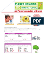 El Acento en Las Palabras Agudas y Graves para Tercer Grado de Primaria PDF