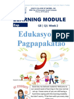 LEARNING MODULE EsP 8 2nd Week
