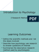 Introduction To Psychology: 3 Research Methods