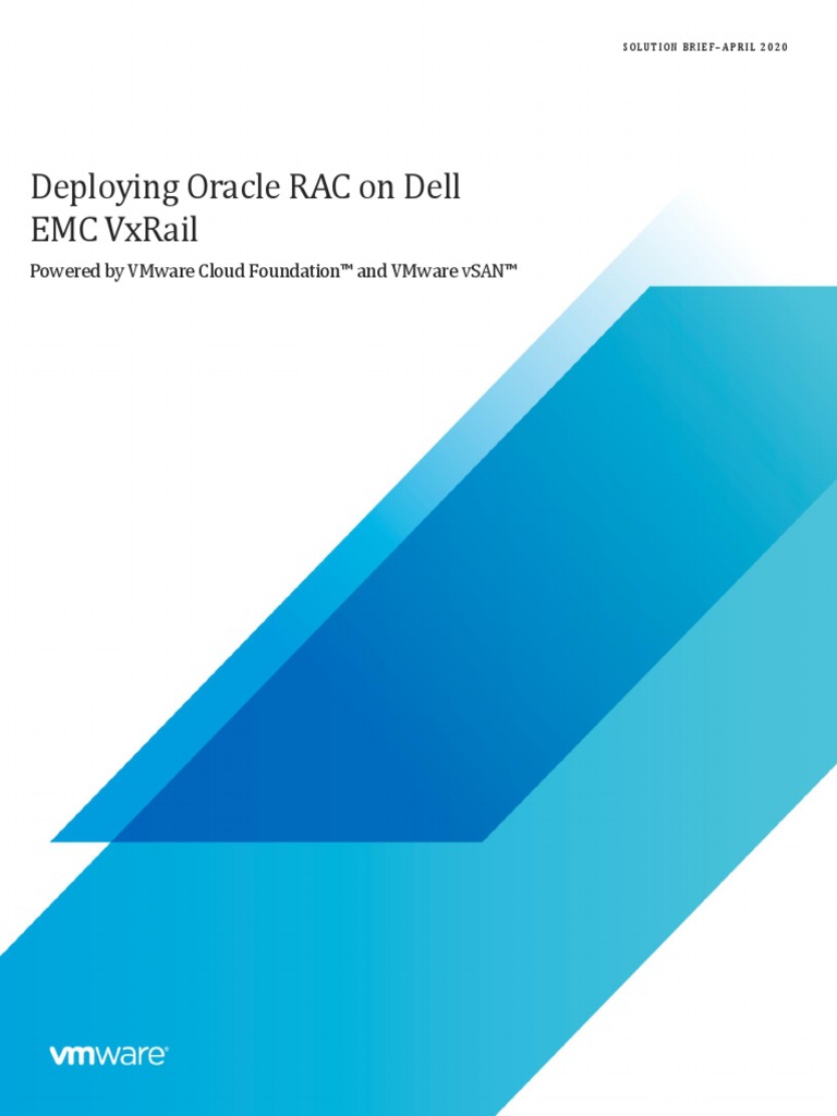 VMW Solution Brief Oracle VCF Vxrail | PDF | V Mware | Cloud Computing