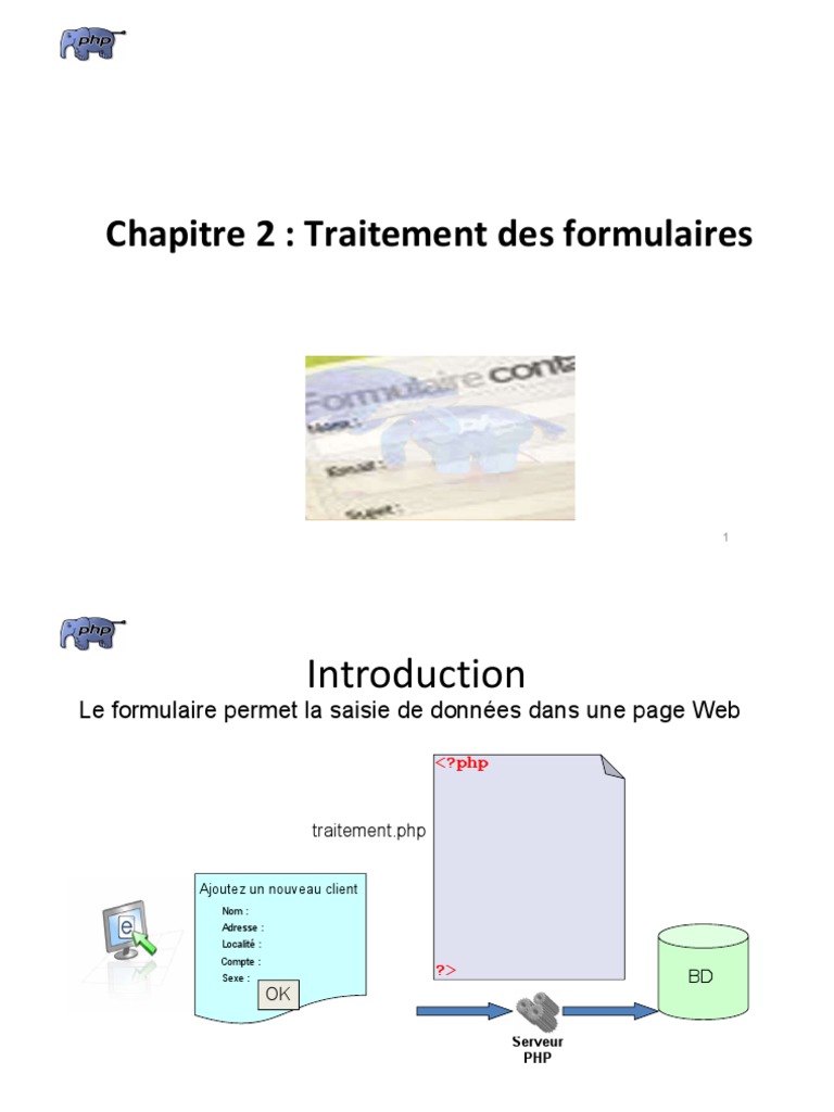 Traitement des formulaires en PHP | PDF | PHP | Modèle d'objet de document
