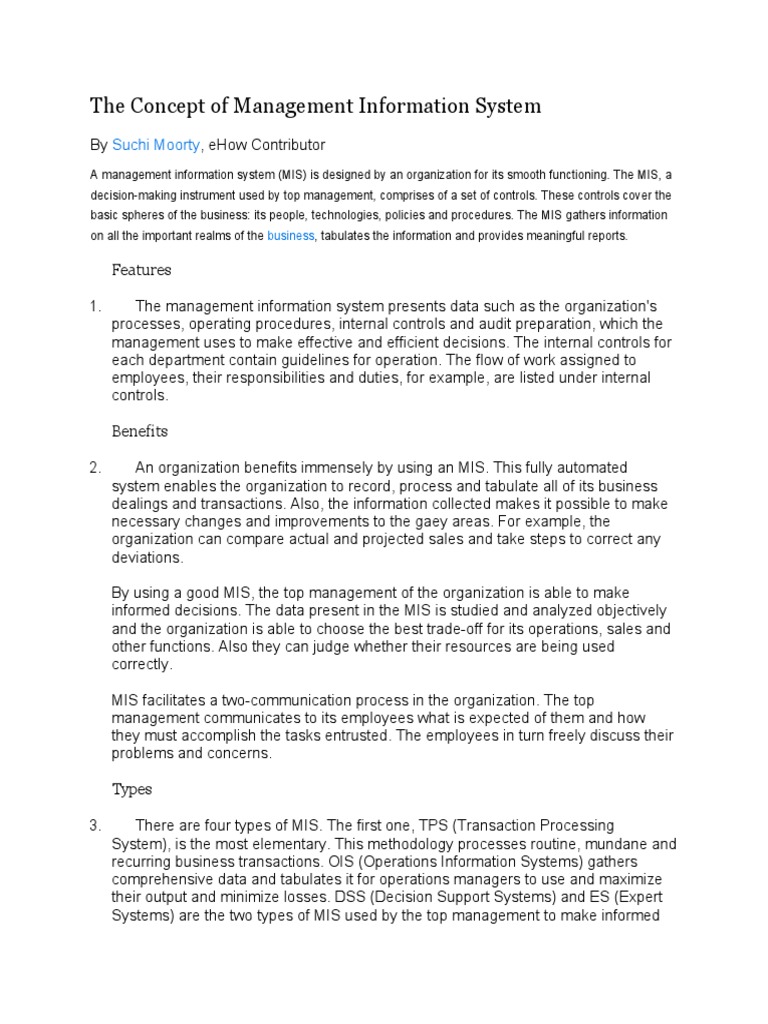 Understanding Management Information Systems | PDF | Management ...