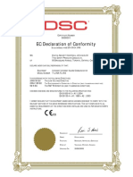 Certificate of Conformity Digital Security Controls Intranet Alarm