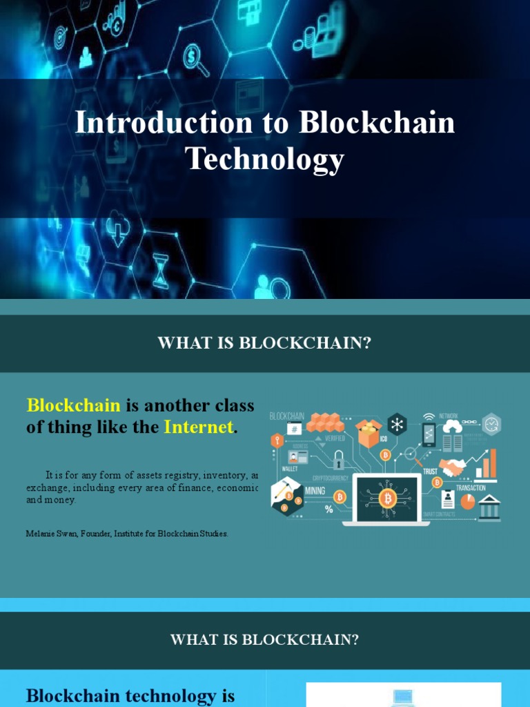Introduction To Blockchain Technology | PDF | Cryptocurrency | Bitcoin