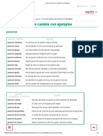 Lista de Verbos de Cambio Con Ejemplos