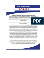 «Manifiesto conjunto del espacio político Forja Tierra del Fuego»