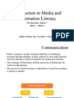 Introduction To Media and Information Literacy