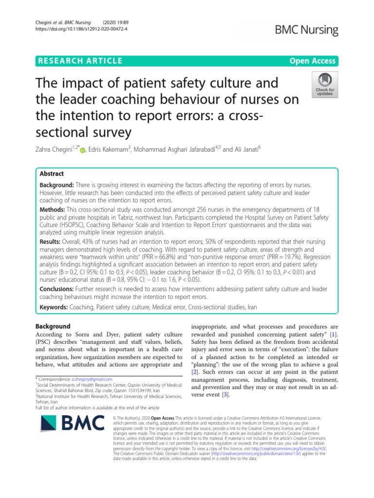 The Impact of Patient Safety Culture | PDF | Patient Safety | Medical Error