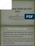 Iman Kepada Takdir Dan Hari Akhir