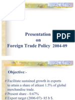 Foreign Trade Policy F - 2004-09