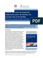 Assurer Des Soins de Maternité Respectueux Pour Les Femmes, Les Nouveau-Nés Et Les Familles Directives Opérationnelles Flexibles PDF