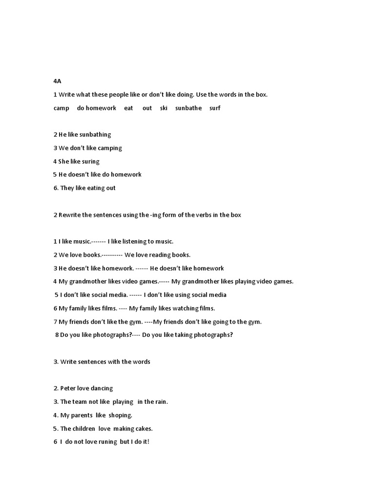 Practice English 4a, 4B.4C | PDF | Language Mechanics | Linguistic Typology