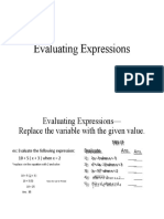 Evaluating Expressions