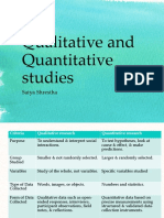 Differences between qualitative and quantitative research methods