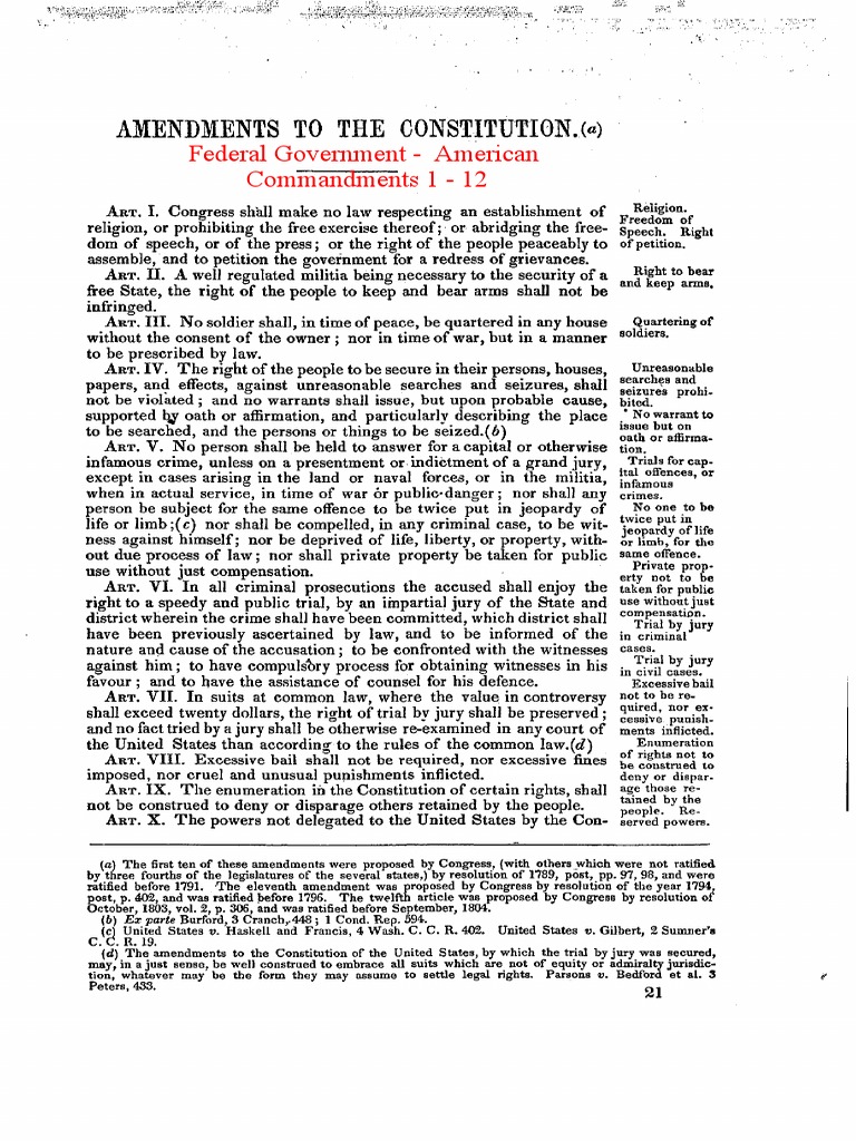 American Only Valid Commandments 1 - 15 | PDF