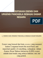 Mendeskripsikan Esensi Dan Urgensi Pancasila Sebagai Dasar Negara