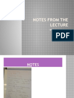 Notes From The Lecture 30-10