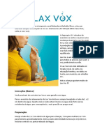 LAX VOX - Instruções- Exercícios