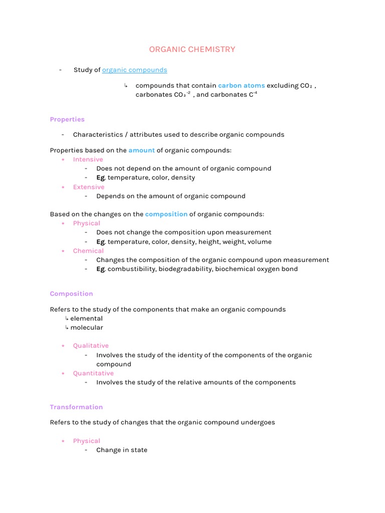 Organic Chemistry | PDF | Chemical Bond | Organic Compounds