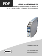 Jumo Ecotrans PH 03: Microprocessor/transmitter / Switching Device For PH Value / Redox Voltage and Temperature