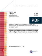 Itu-T: Design of Suspension Wires, Telecommunication Poles and Guy-Lines For Optical Access Networks