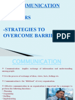 Communication - Barriers - Strategies To Overcome Barriers