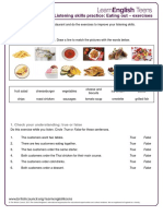 Eating Out - Exercises 5 PDF