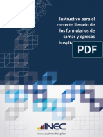 Instructivo Del Informe Estadistico de Camas y Egresos Hospitalarios PDF