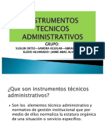 Instrumentos Tecnicos Administrativos