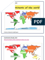 Continents Study Unit by It Starts at Home